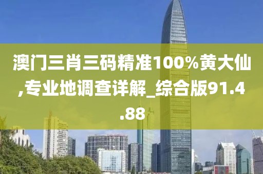 澳门三肖三码精准100%黄大仙,专业地调查详解_综合版91.4.88