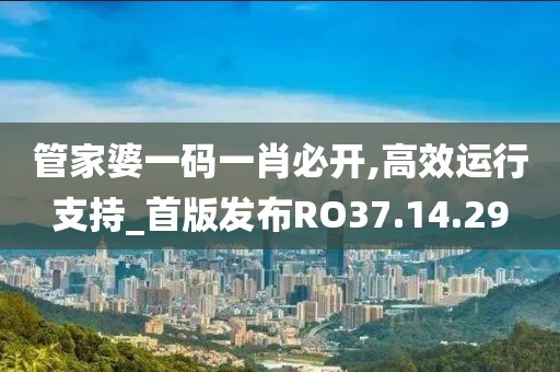管家婆一码一肖必开,高效运行支持_首版发布RO37.14.29