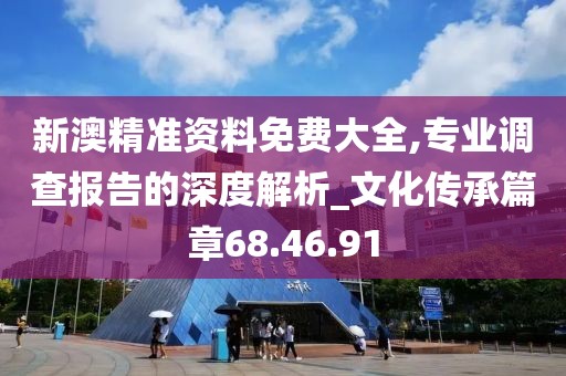 新澳精准资料免费大全,专业调查报告的深度解析_文化传承篇章68.46.91