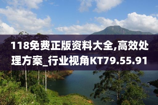 118免费正版资料大全,高效处理方案_行业视角KT79.55.91