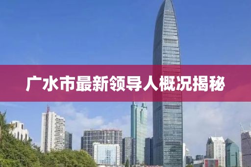 广水市最新领导人概况揭秘