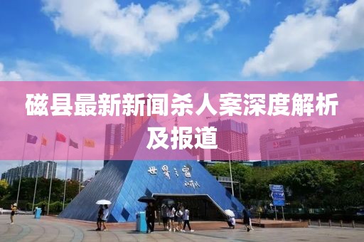 磁县最新新闻杀人案深度解析及报道