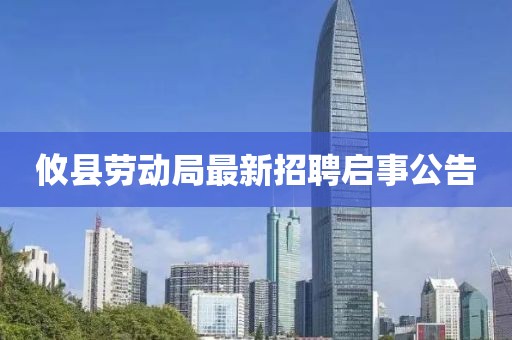 攸县劳动局最新招聘启事公告