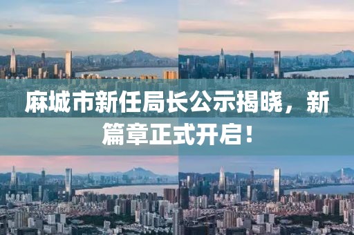 麻城市新任局长公示揭晓，新篇章正式开启！