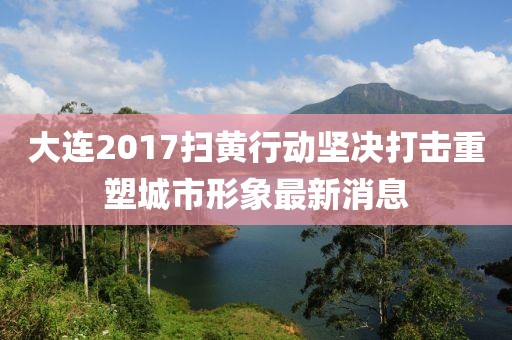 大连2017扫黄行动坚决打击重塑城市形象最新消息