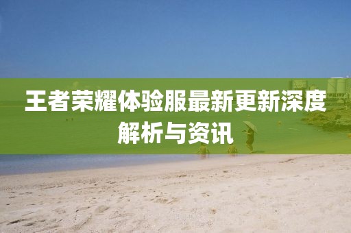 王者荣耀体验服最新更新深度解析与资讯