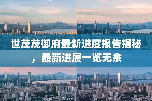 世茂茂御府最新进度报告揭秘，最新进展一览无余