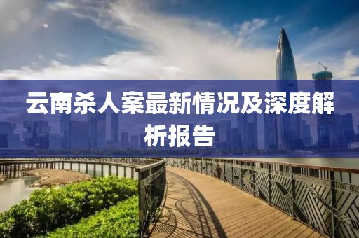 云南杀人案最新情况及深度解析报告