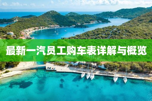 最新一汽员工购车表详解与概览