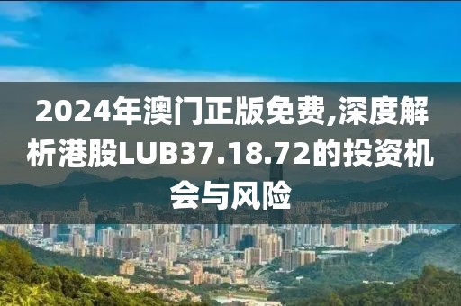 2024年澳门正版免费,深度解析港股LUB37.18.72的投资机会与风险