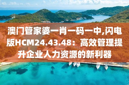 澳门管家婆一肖一码一中,闪电版HCM24.43.48：高效管理提升企业人力资源的新利器