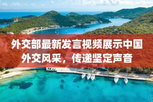 外交部最新发言视频展示中国外交风采，传递坚定声音
