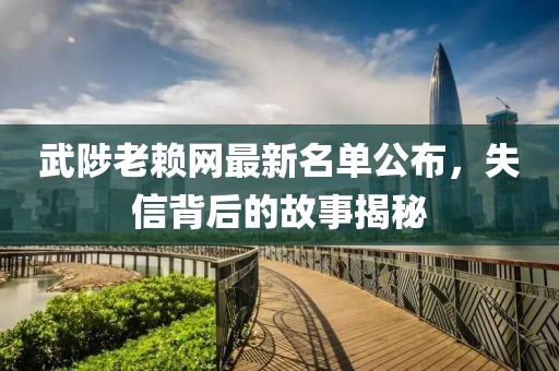 武陟老赖网最新名单公布，失信背后的故事揭秘