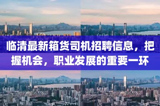 临清最新箱货司机招聘信息，把握机会，职业发展的重要一环