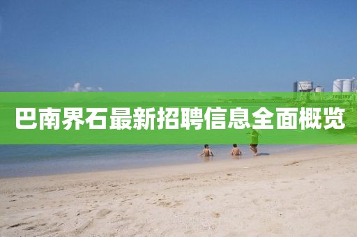 巴南界石最新招聘信息全面概览