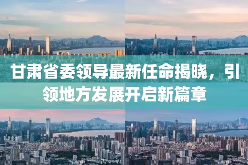 甘肃省委领导最新任命揭晓，引领地方发展开启新篇章