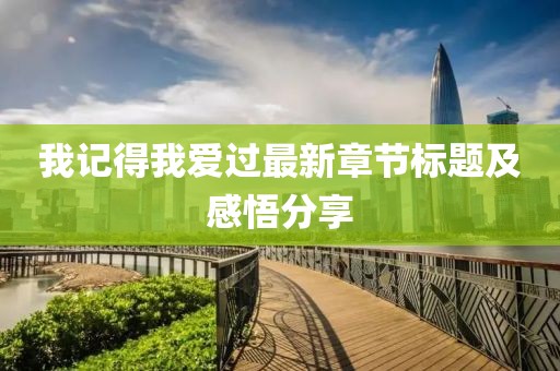 我记得我爱过最新章节标题及感悟分享