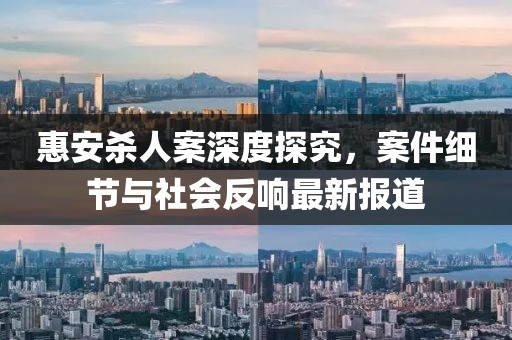 惠安杀人案深度探究，案件细节与社会反响最新报道