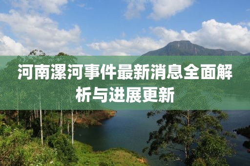 河南漯河事件最新消息全面解析与进展更新