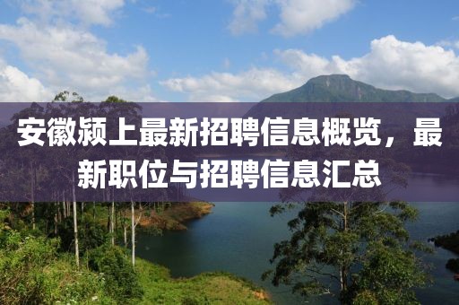 安徽颍上最新招聘信息概览，最新职位与招聘信息汇总