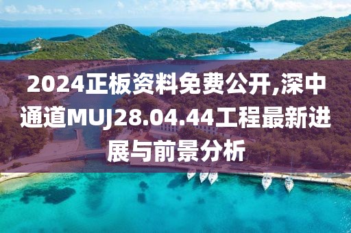 2024正板资料免费公开,深中通道MUJ28.04.44工程最新进展与前景分析