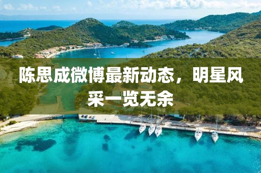 陈思成微博最新动态，明星风采一览无余