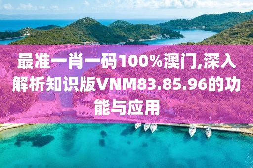 最准一肖一码100%澳门,深入解析知识版VNM83.85.96的功能与应用