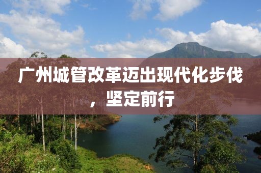 广州城管改革迈出现代化步伐，坚定前行