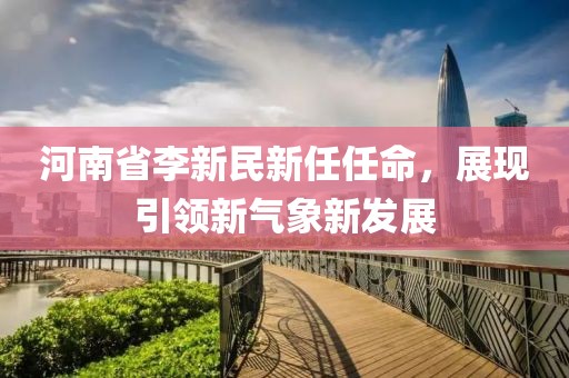 河南省李新民新任任命，展现引领新气象新发展