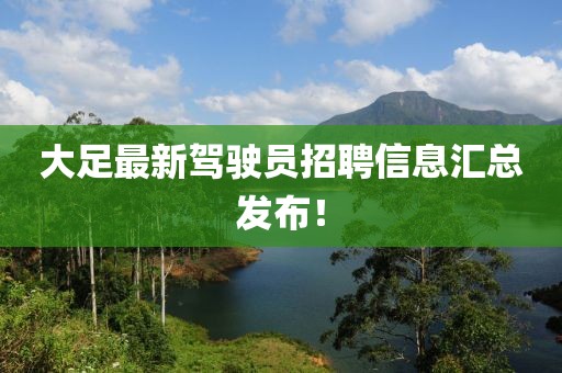 大足最新驾驶员招聘信息汇总发布！