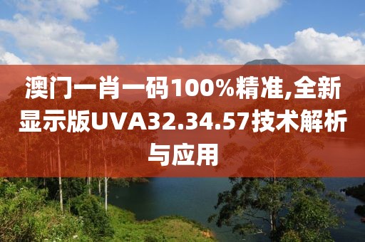 澳门一肖一码100%精准,全新显示版UVA32.34.57技术解析与应用