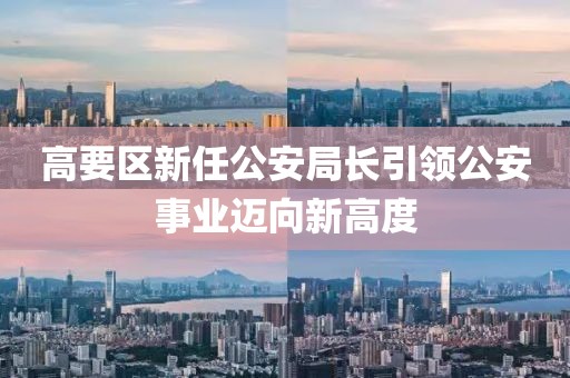 高要区新任公安局长引领公安事业迈向新高度