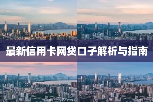 最新信用卡网贷口子解析与指南