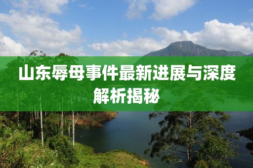 山东辱母事件最新进展与深度解析揭秘