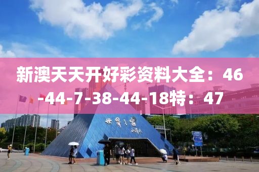 新澳天天开好彩资料大全：46-44-7-38-44-18特：47