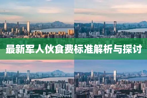 最新军人伙食费标准解析与探讨