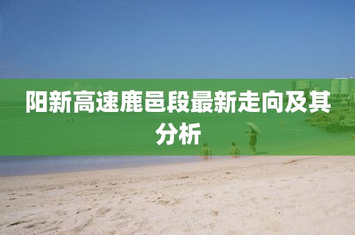 阳新高速鹿邑段最新走向及其分析
