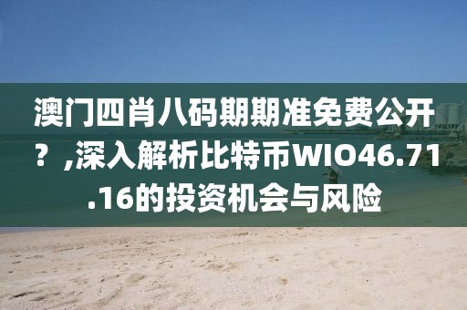 澳门四肖八码期期准免费公开？,深入解析比特币WIO46.71.16的投资机会与风险
