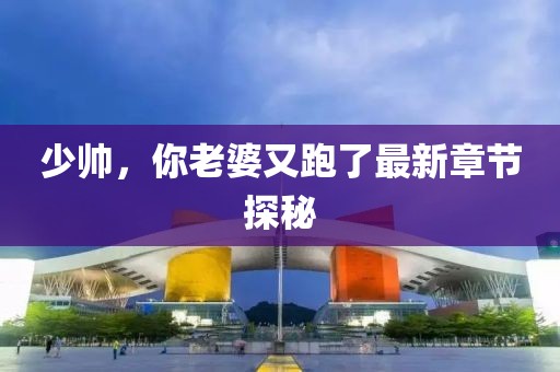少帅，你老婆又跑了最新章节探秘