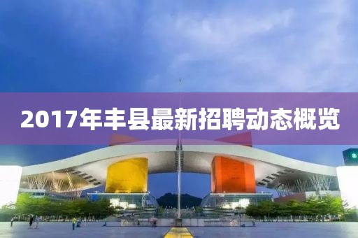 2017年丰县最新招聘动态概览