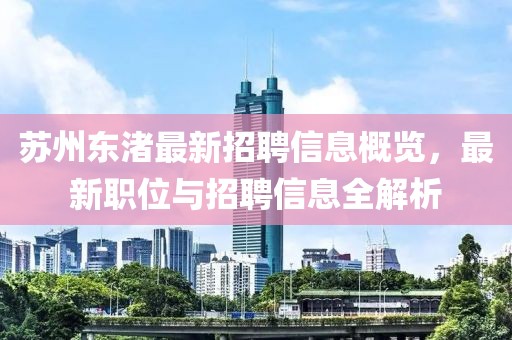 苏州东渚最新招聘信息概览，最新职位与招聘信息全解析