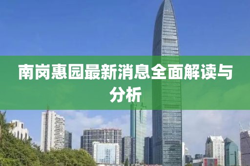 南岗惠园最新消息全面解读与分析