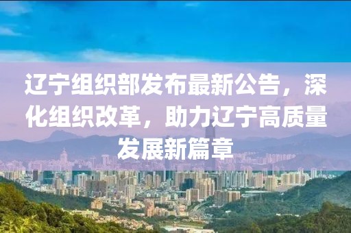 辽宁组织部发布最新公告，深化组织改革，助力辽宁高质量发展新篇章
