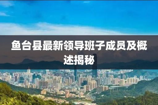鱼台县最新领导班子成员及概述揭秘
