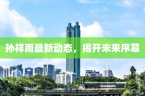 孙祥雨最新动态，揭开未来序幕