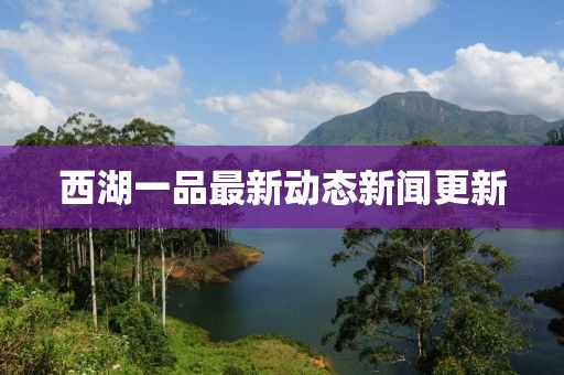 西湖一品最新动态新闻更新