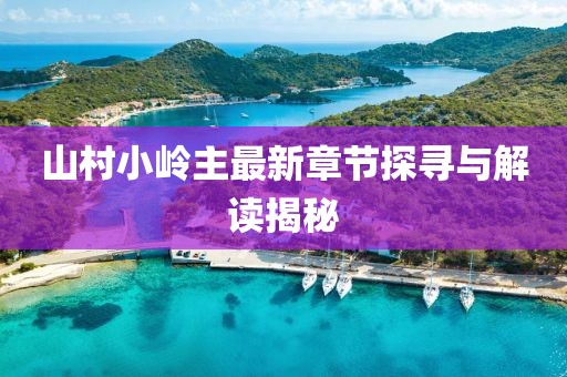 山村小岭主最新章节探寻与解读揭秘
