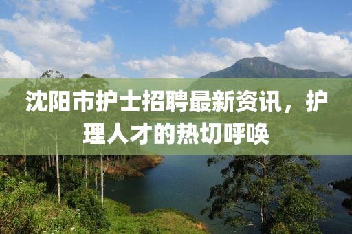 沈阳市护士招聘最新资讯，护理人才的热切呼唤