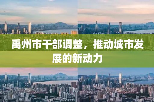 禹州市干部调整，推动城市发展的新动力