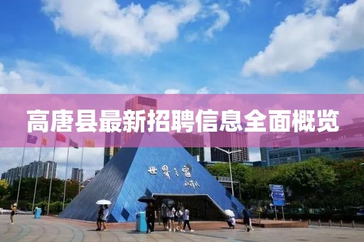 高唐县最新招聘信息全面概览